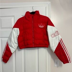Adidas crop puffer jacket
